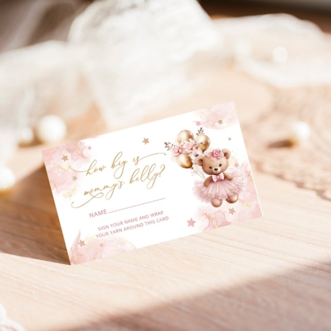 Niedliche Teddy Bären Balloons Wie groß ist Mama's Begleitkarte (Von Creator hochgeladen)