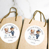 Niedliche Teddy Bären Bridal-Paar Gastgeschenk Hoc