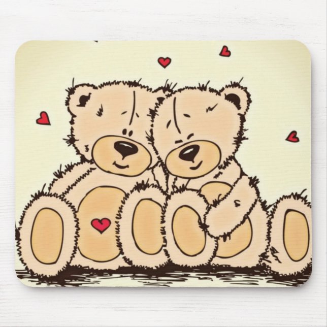 Niedliche Teddy-Bären Mousepad (Vorne)