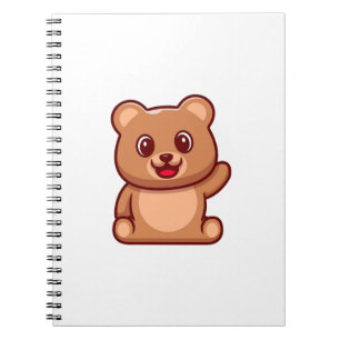 Niedliche Teddy Bären-Wave-Hand Notizblock