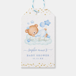 Niedliche Teddy Bärenjunge Babydusche Geschenkanhänger