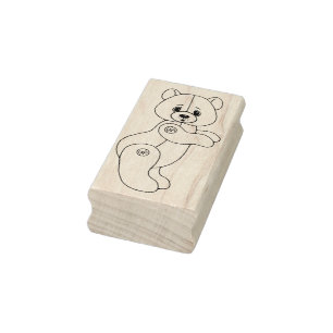 Niedliche Teddy-Bärenkautschuk-Briefmarke Gummistempel