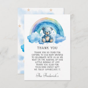 Niedliche Teddy Bear Baby Dusche Danke Karte