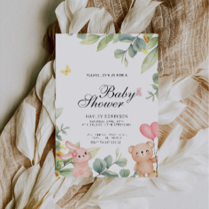 Niedliche Teddy Bear Baby Dusche Einladung