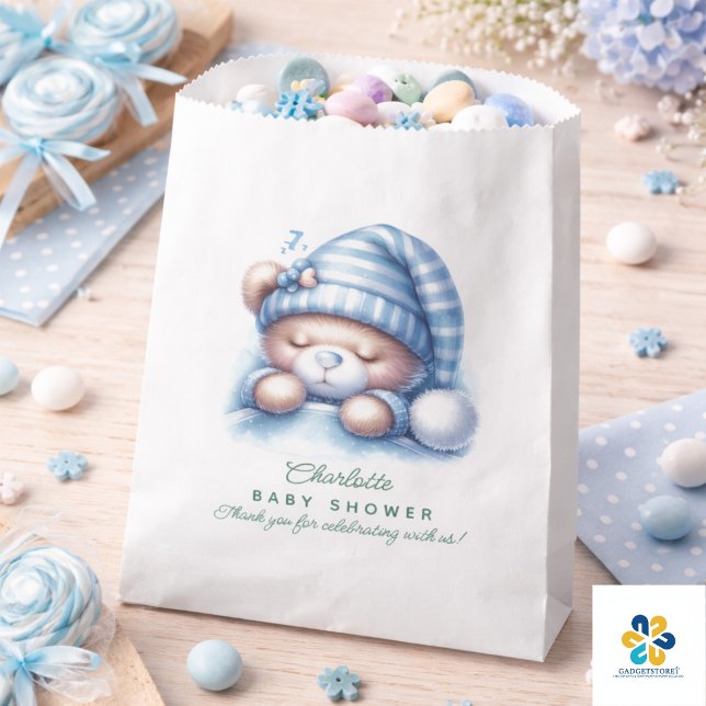 Niedliche Teddy Bear Baby Dusche Geschenktütchen (Cute Teddy Bear Baby Shower Favor Bag)