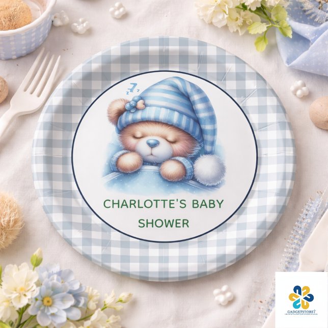 Niedliche Teddy Bear Baby Dusche Pappteller (Cute Teddy Bear Baby Shower Paper Plates)