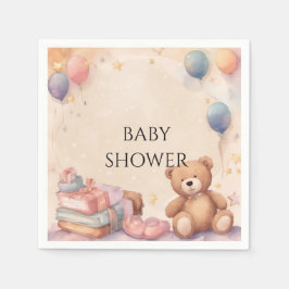 Niedliche Teddy Bear Baby Dusche Serviette