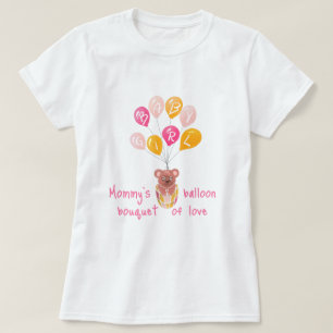 Niedliche Teddy Bear Balloon Baby Girl Mother zu s T-Shirt