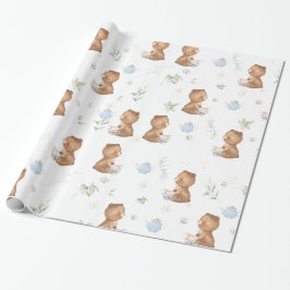 Niedliche Teddy Bears Tea Party Tee zum Mittag Geschenkpapier