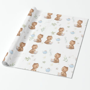 Niedliche Teddy Bears Tea Party Tee zum Mittag   Geschenkpapier