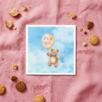 Niedliche Teddybär schwimmende Ballon Mädchen Dusc
