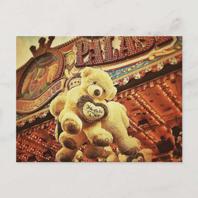 Niedliche Teddybären im Karneval Postkarte (Vorderseite)