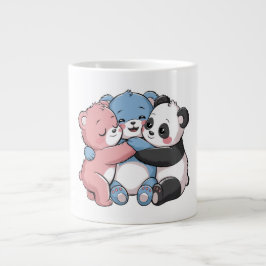Niedliche Teddybären mit Panda Jumbo-Tasse
