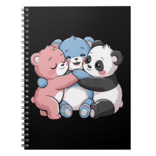 Niedliche Teddybären mit Panda Notizblock