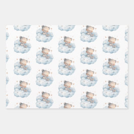 Niedliche Teddybären und -steine Geschenkpapier Set