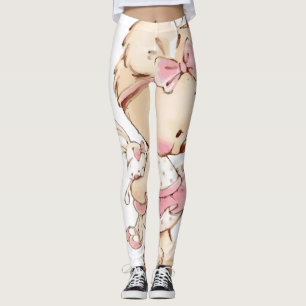 Niedliche tedgedruckte Leggings