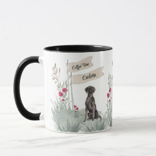 Niedliche Teezeit aus schwarzem Labrador Tasse