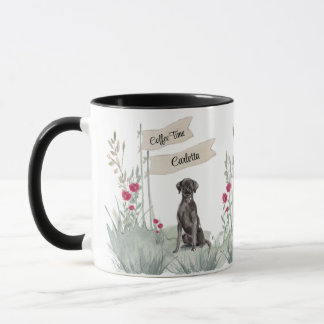 Niedliche Teezeit aus schwarzem Labrador Tasse