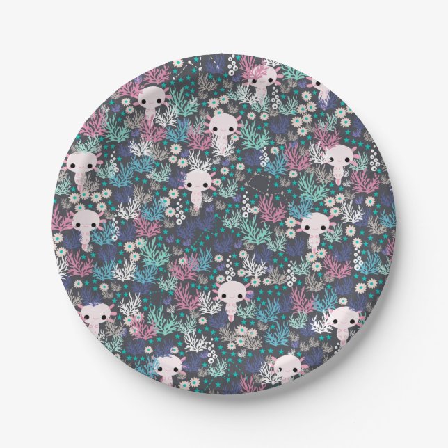 Niedliche Teller aus Axolotpapier (Vorderseite)