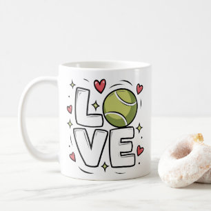 Niedliche Tennis Liebe Tennis Trainer Kaffeetasse