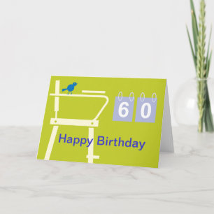 Niedliche Tenniskarte zum Geburtstag Karte