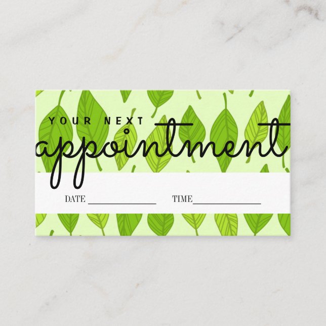 Niedliche Terminerinnerungskarte Ihr nächster Besu Visitenkarte (Vorderseite)