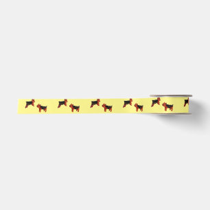Niedliche Terrier-Hunde mit benutzerdefinierter Fa Satinband