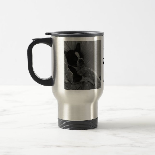 Niedliche Terrier-Tasse Schlafensboston Reisebecher (Links)
