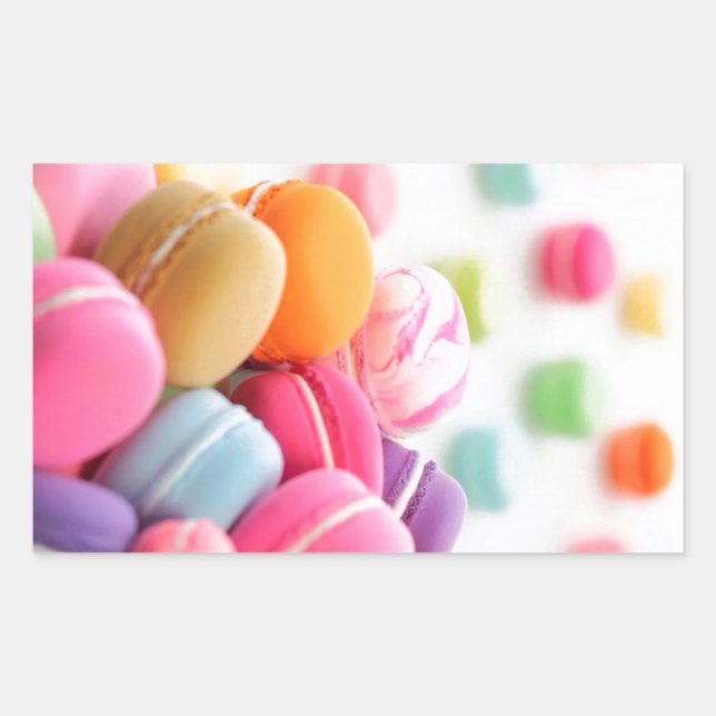 Niedliche Tessiner Macaron Rechteckiger Aufkleber (Vorderseite)