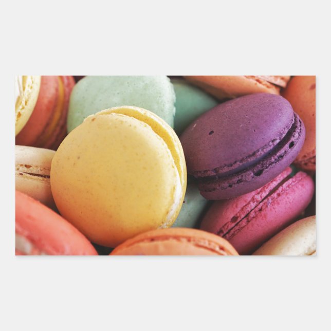 Niedliche Tessiner Macaron Rechteckiger Aufkleber (Vorderseite)
