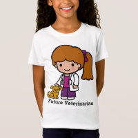 Niedliche Tierärztin mit Welpe