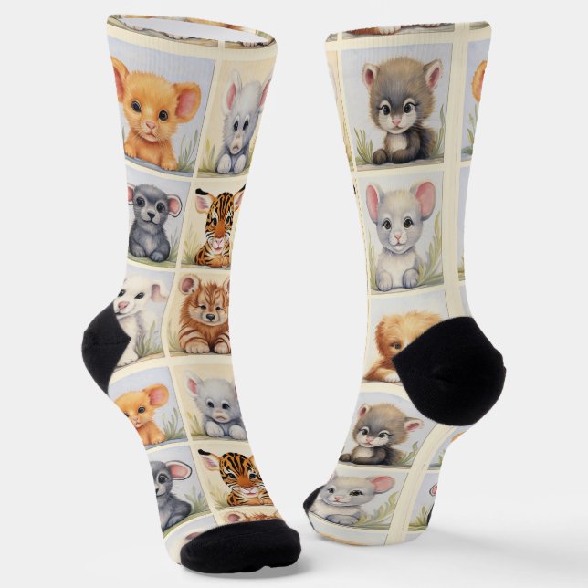 NIEDLICHE TIERE 2 SOCKEN (Gewinkelt)