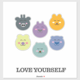 Niedliche Tiere Aufkleber