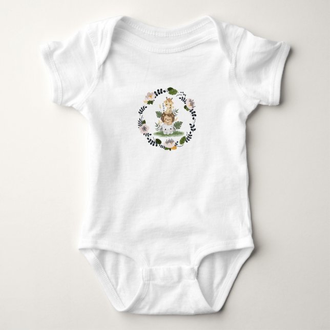 Niedliche Tiere Baby Strampler (Vorderseite)