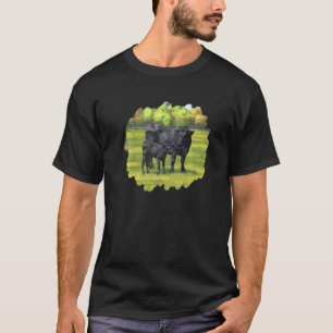 Niedliche Tiere der Schwarzangus-Kuh T-Shirt