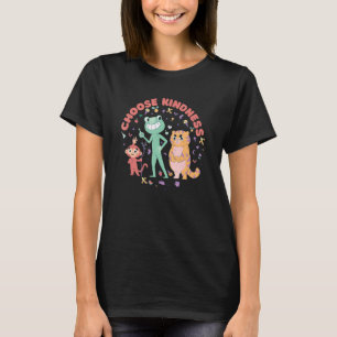 Niedliche Tiere Frog, Affen und Katzen wählen K T-Shirt