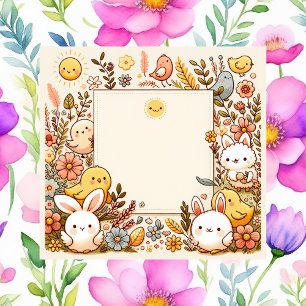 Niedliche Tiere, Frühling, Post-it Klebezettel