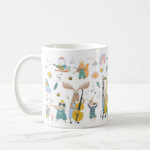 Niedliche Tiere für Musikinstrumente Kaffeetasse