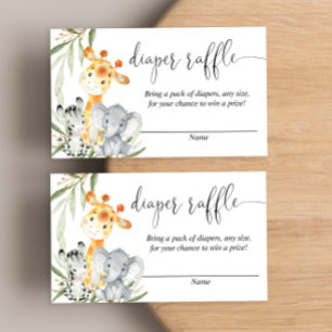 Niedliche Tiere geschlechtsneutrale Gewinnerkarten Begleitkarte