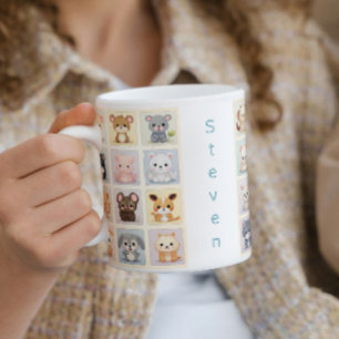 Niedliche Tiere I Kinder Individuelle Name Kaffee  Kaffeetasse