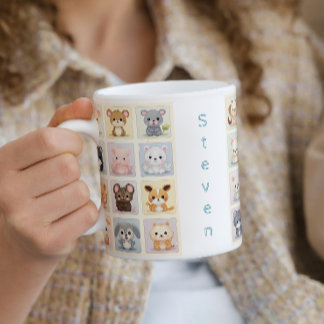 Niedliche Tiere I Kinder Individuelle Name Kaffee Kaffeetasse