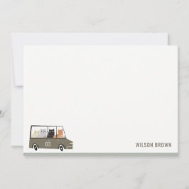 Niedliche Tiere im Kindergeburtstag an der Car Cit Mitteilungskarte