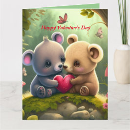Niedliche Tiere in Liebe Karte
