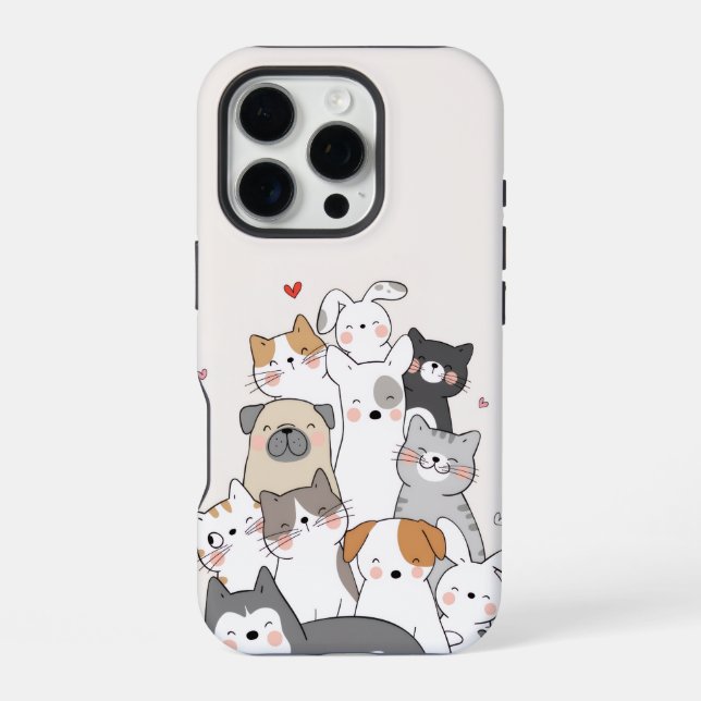 niedliche Tiere iPhone Hülle (Rückseite)