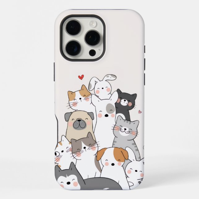 niedliche Tiere iPhone Hülle (Rückseite)