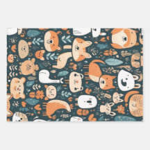 Niedliche Tiere machen Spaß beim Design, grüne Dek