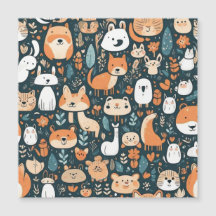 Niedliche Tiere machen Spaß beim Design, grüne Dek