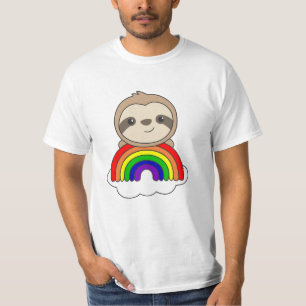 Niedliche Tiere mit Regenbogen für Kinder farbig T-Shirt