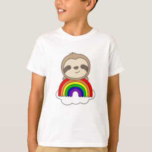 Niedliche Tiere mit Regenbogen für Kinder farbig T-Shirt
