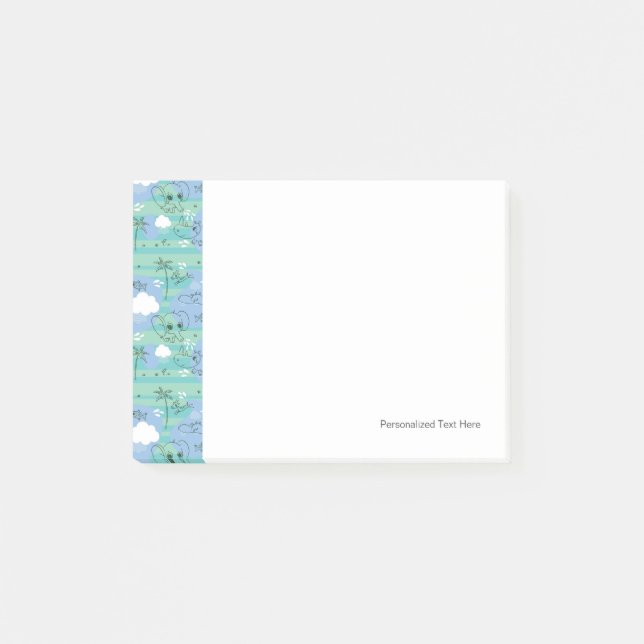 Niedliche Tiere mit Wasser 3 Post-it Klebezettel (Vorderseite)